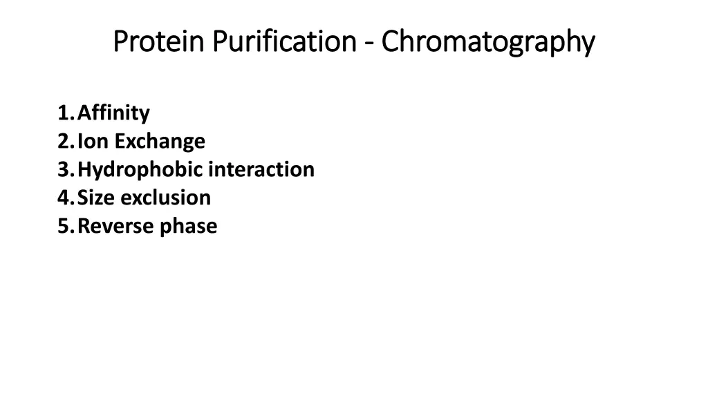 protein purification protein purification 2