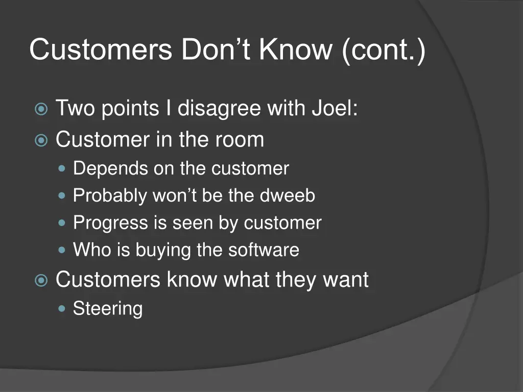 customers don t know cont