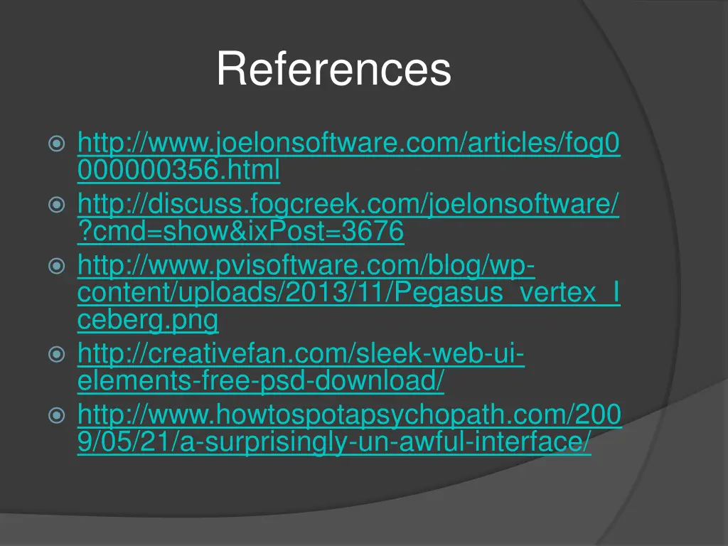 references