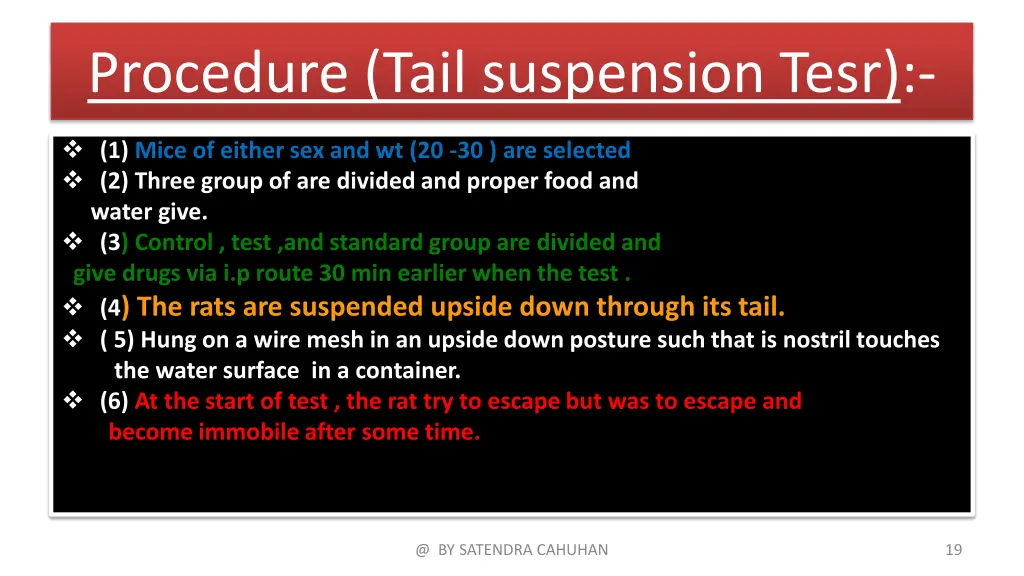 procedure tail suspension tesr