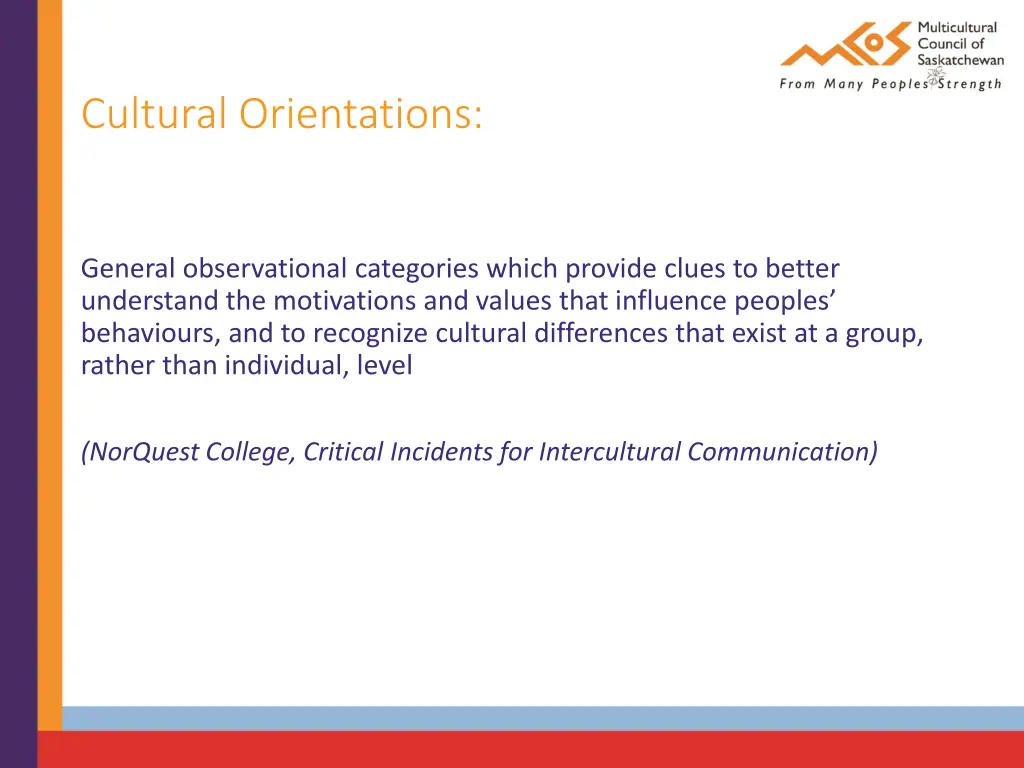 cultural orientations