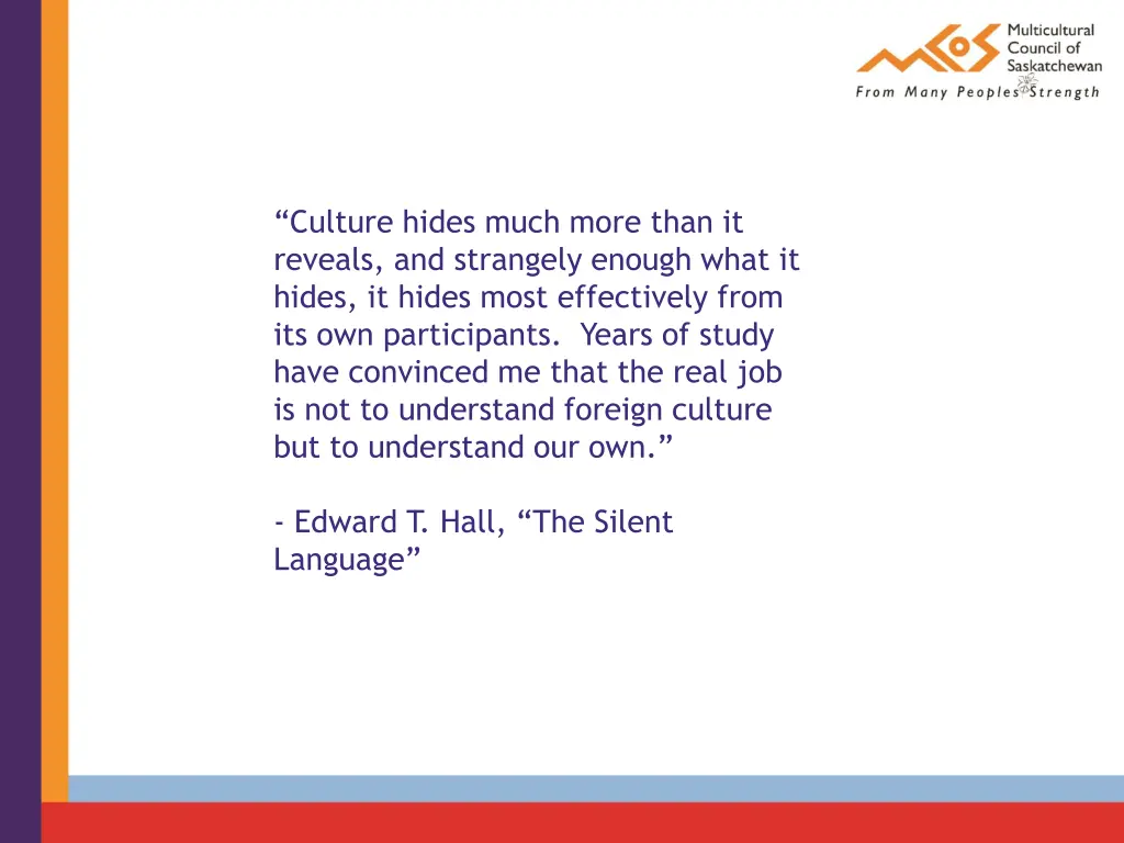 culture hides much more than it reveals