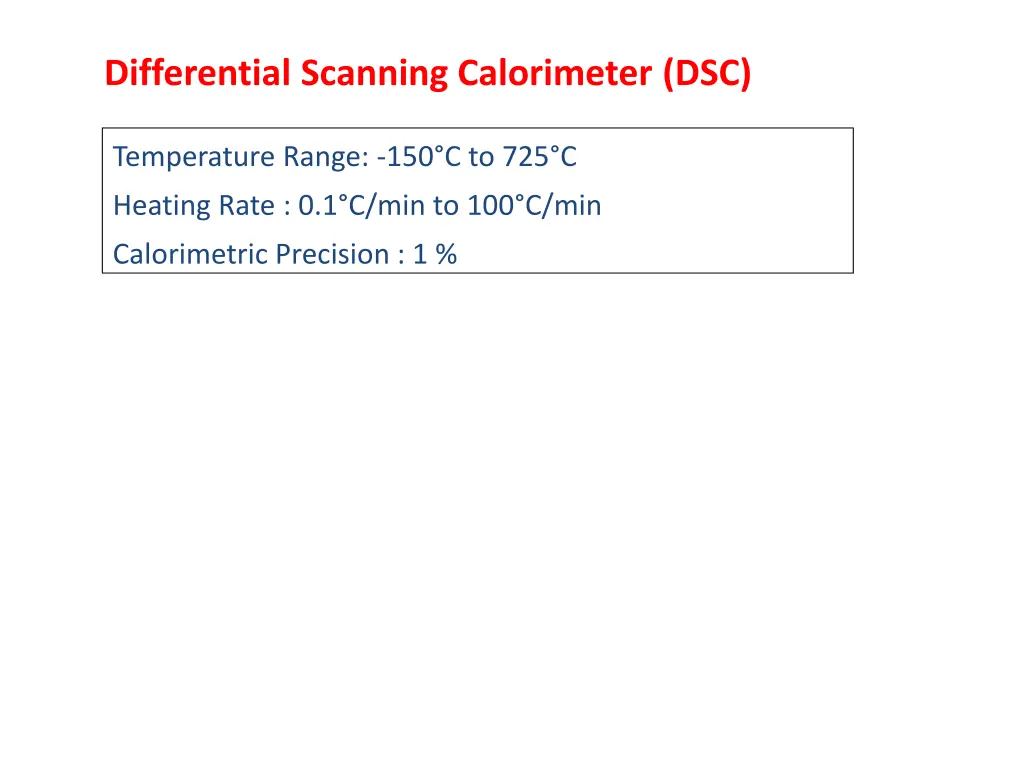 differential scanning calorimeter dsc