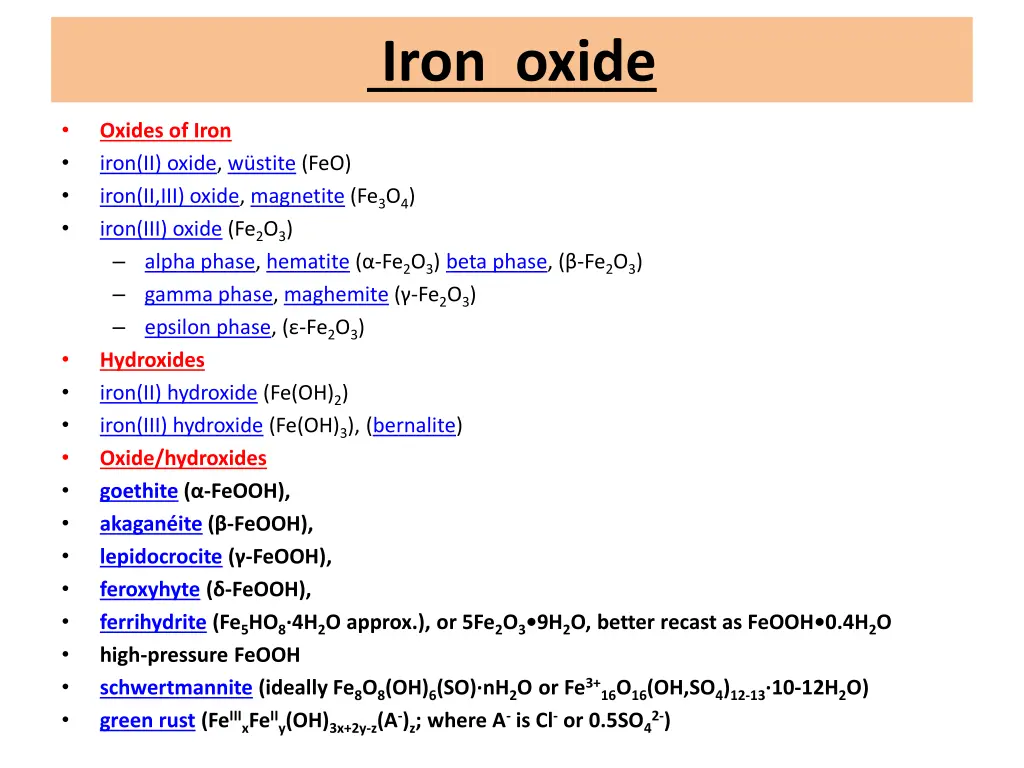 iron oxide