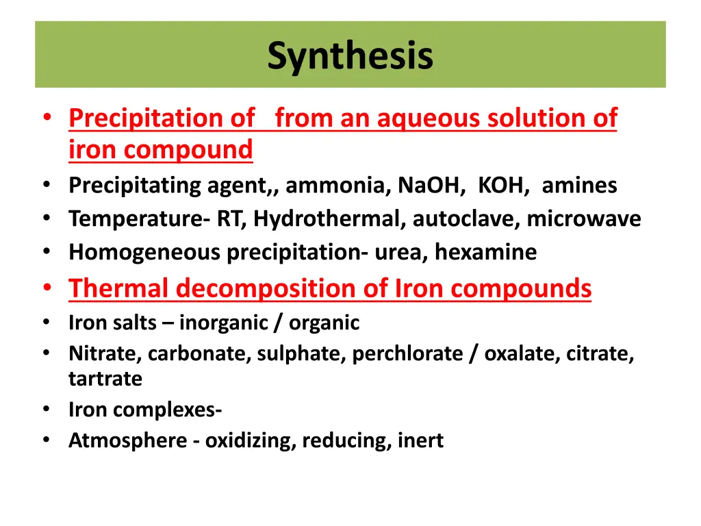 synthesis