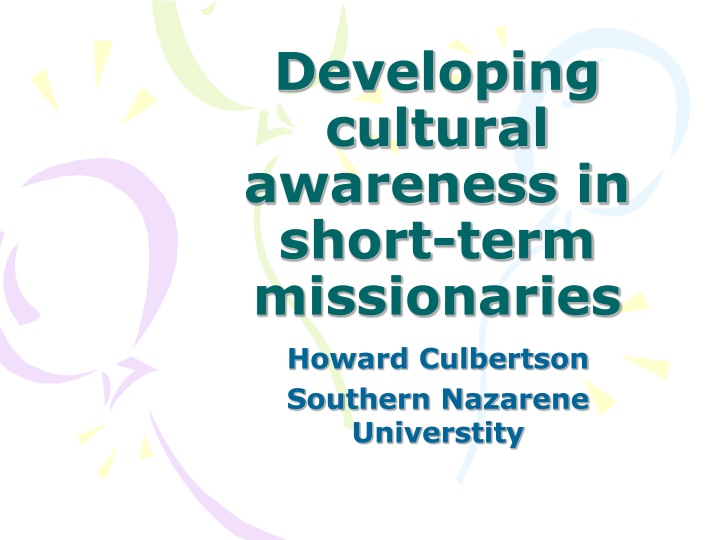 developing cultural awareness in short term