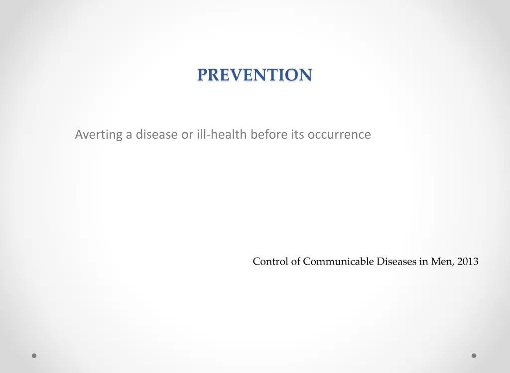 prevention