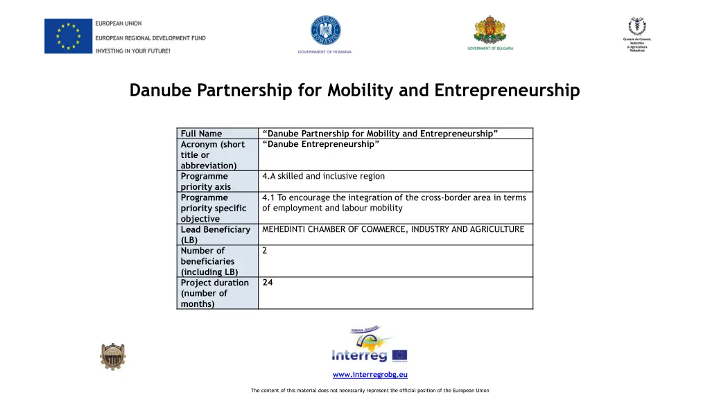 danube partnership for mobility 1