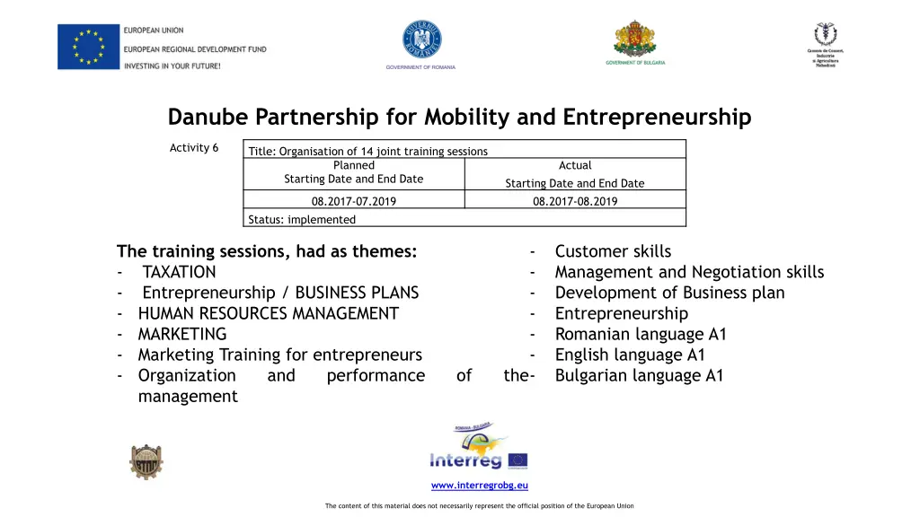 danube partnership for mobility 16