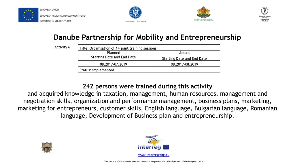 danube partnership for mobility 17