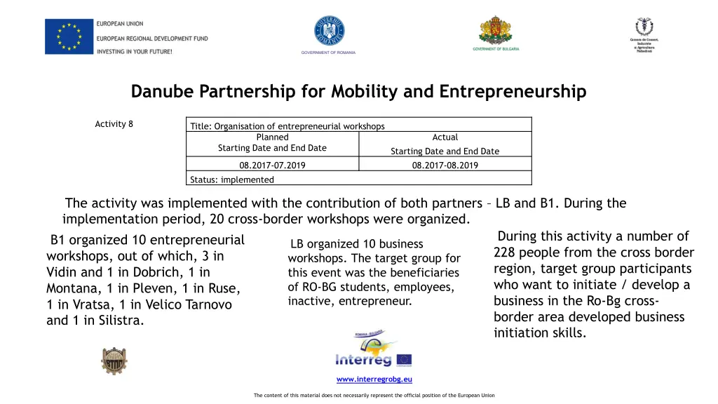 danube partnership for mobility 19