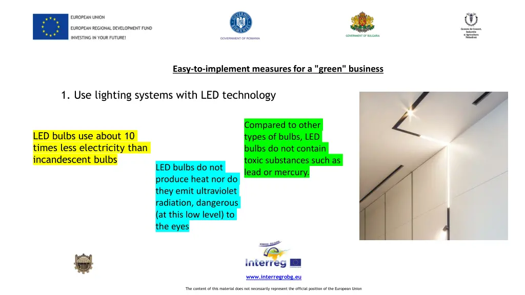 easy to implement measures for a green business