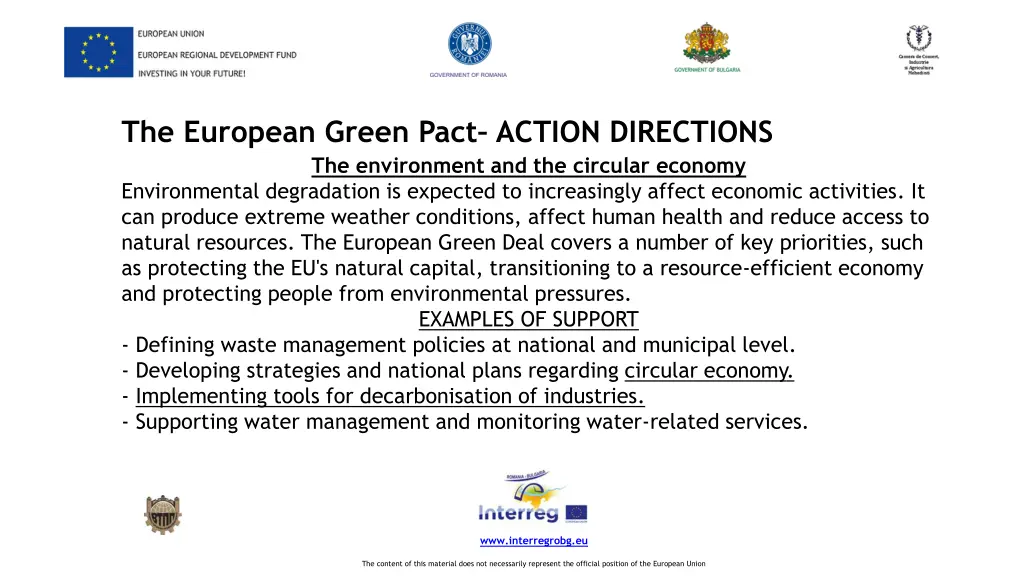 the european green pact action directions 1