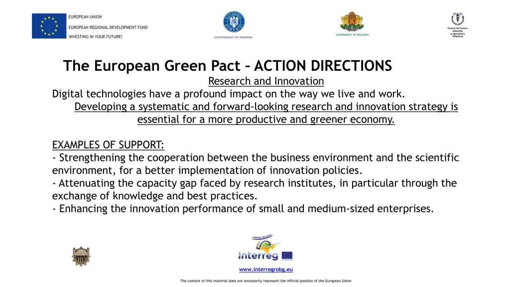 the european green pact action directions 2