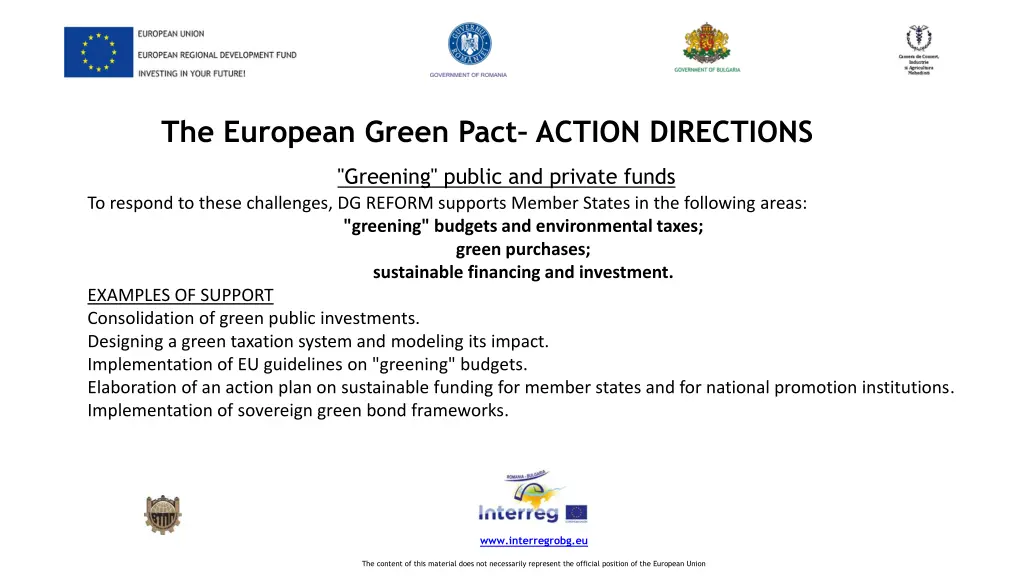 the european green pact action directions 3