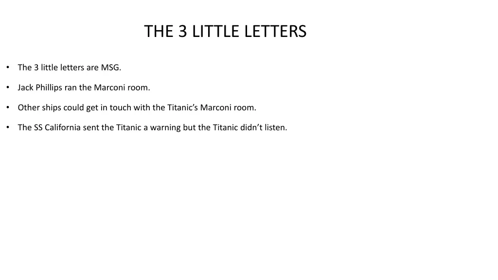 the 3 little letters