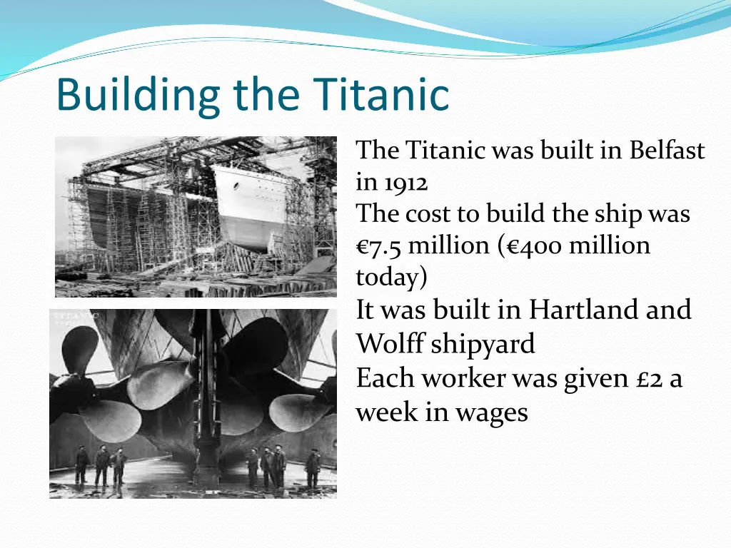 building the titanic