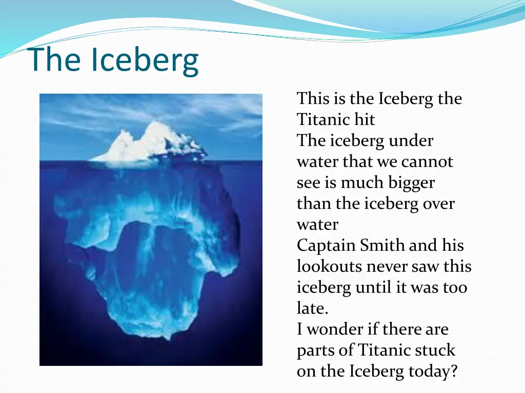 the iceberg