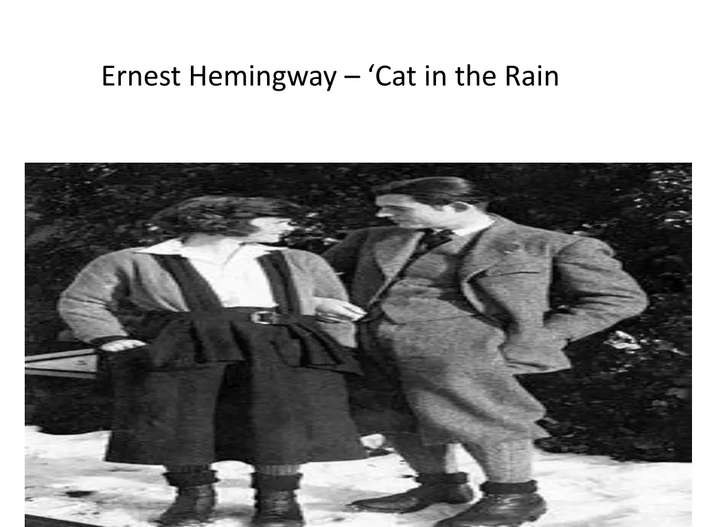 ernest hemingway cat in the rain