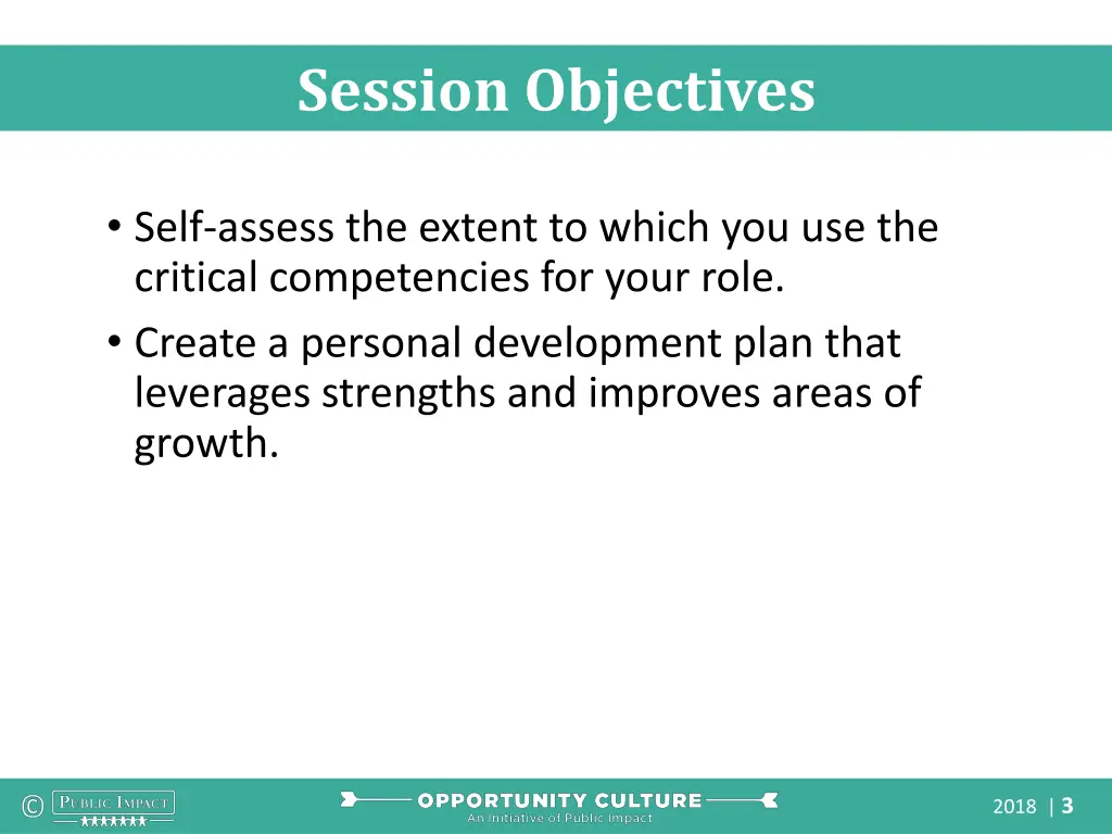 session objectives