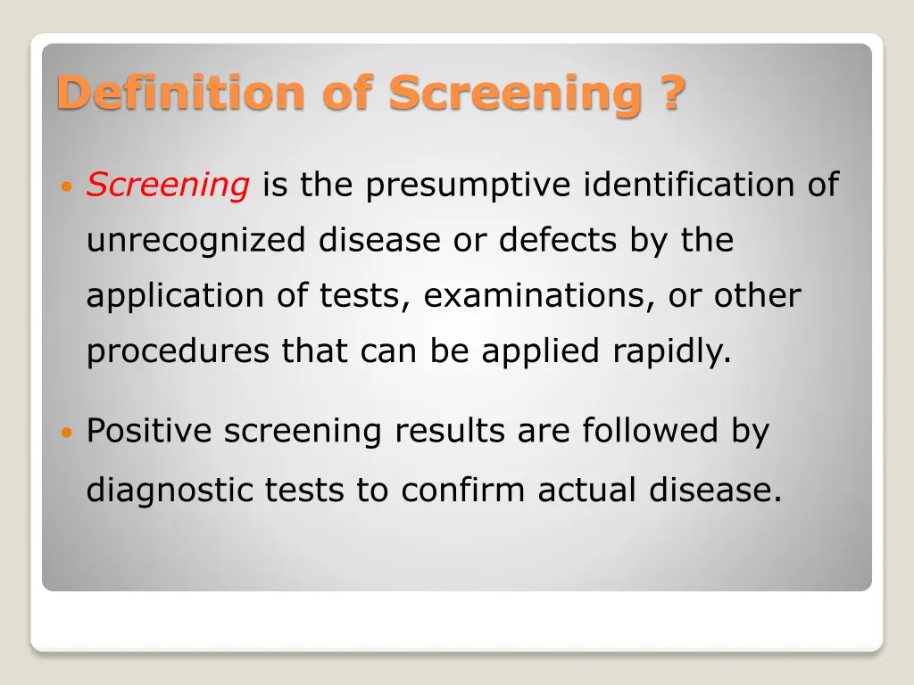 definition of screening