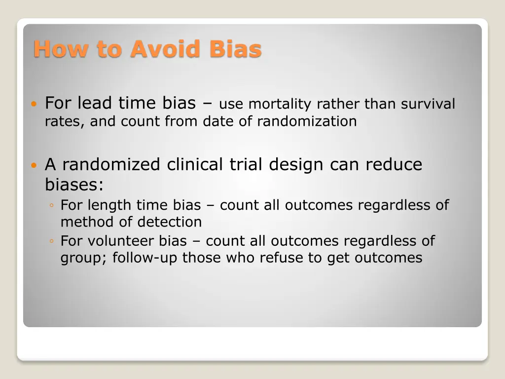 how to avoid bias