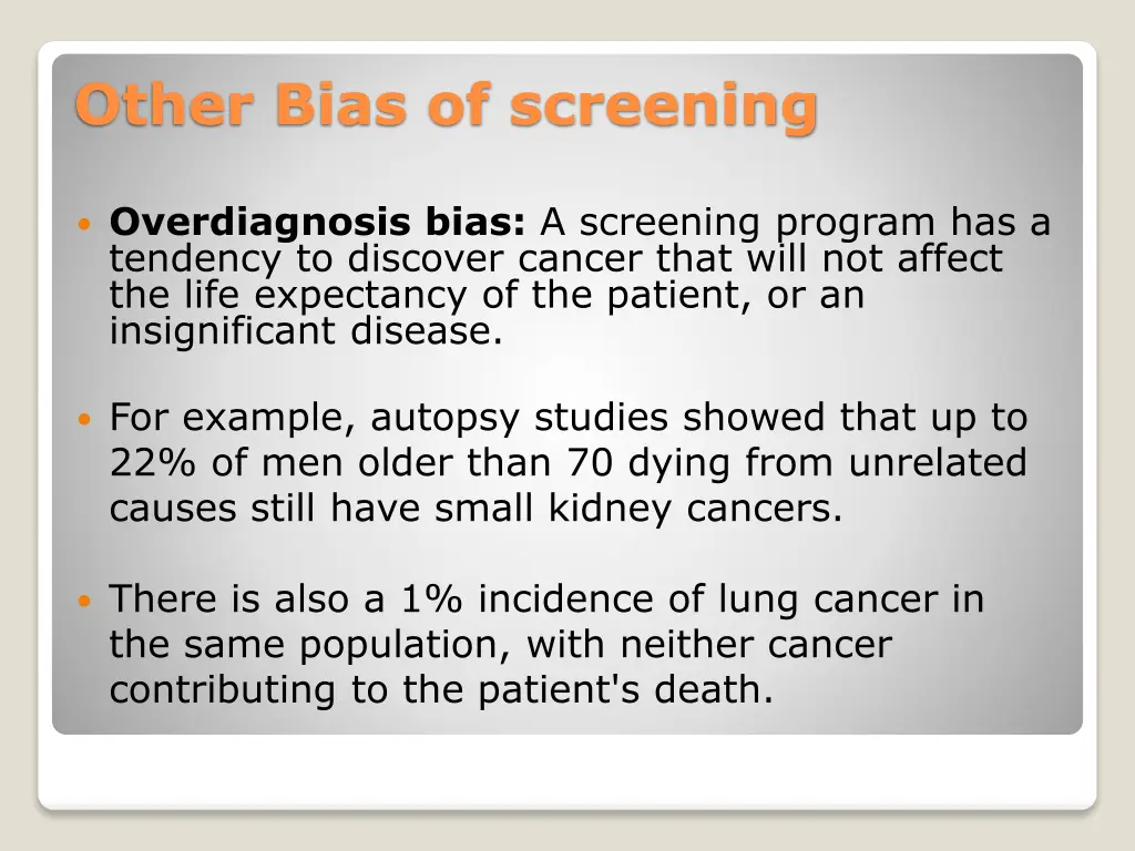 other bias of screening