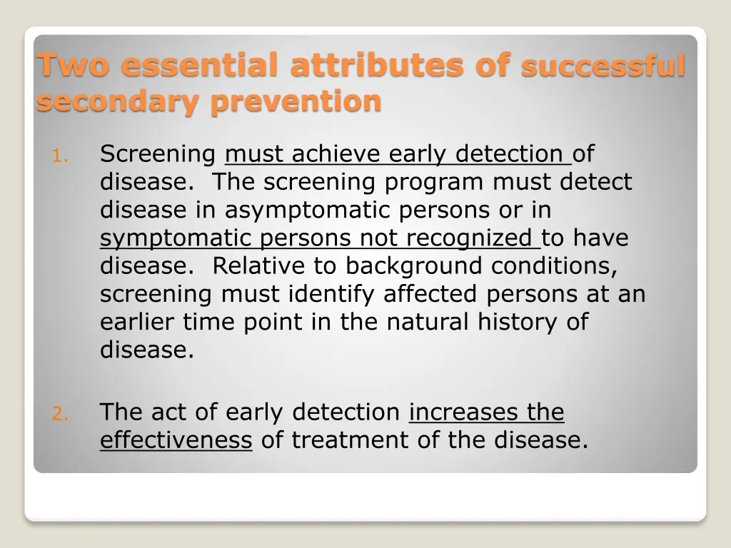 two essential attributes of successful secondary