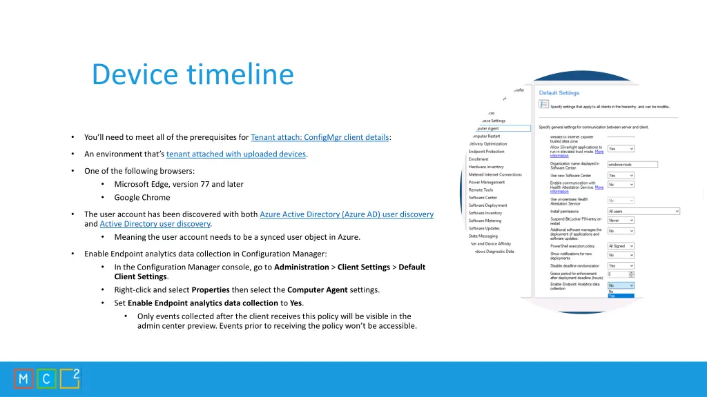 device timeline