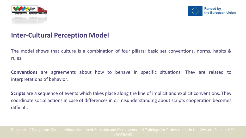 inter cultural perception model