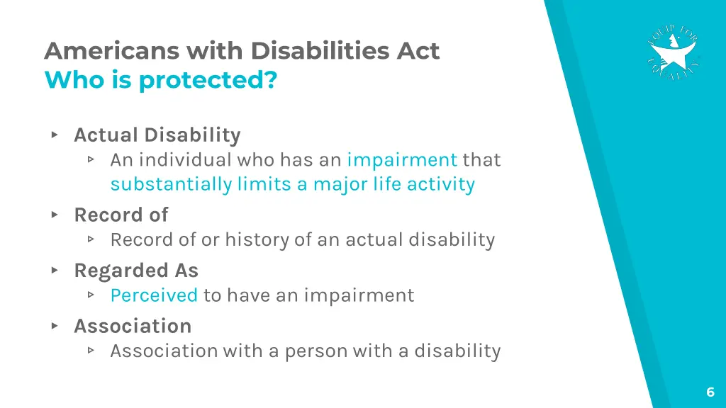 americans with disabilities act who is protected