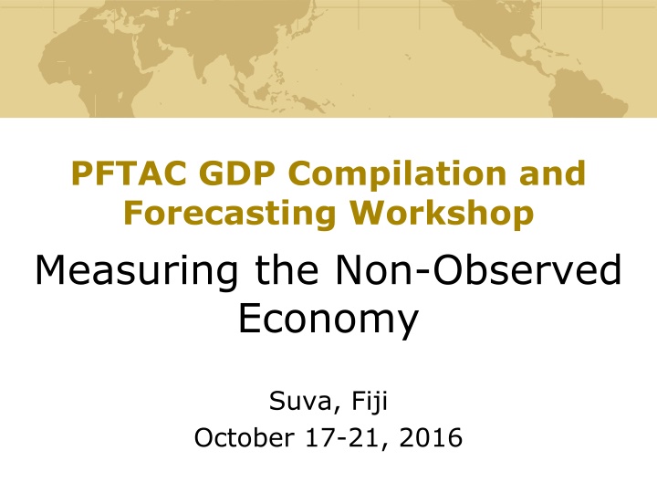 pftac gdp compilation and forecasting workshop