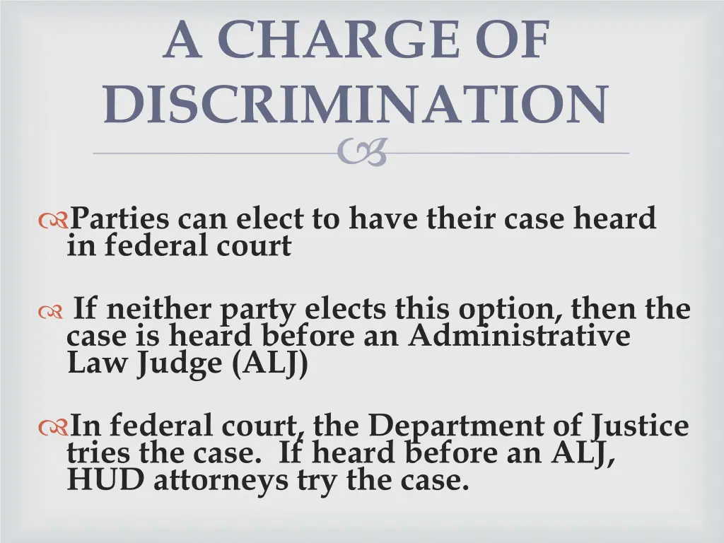 a charge of discrimination 1