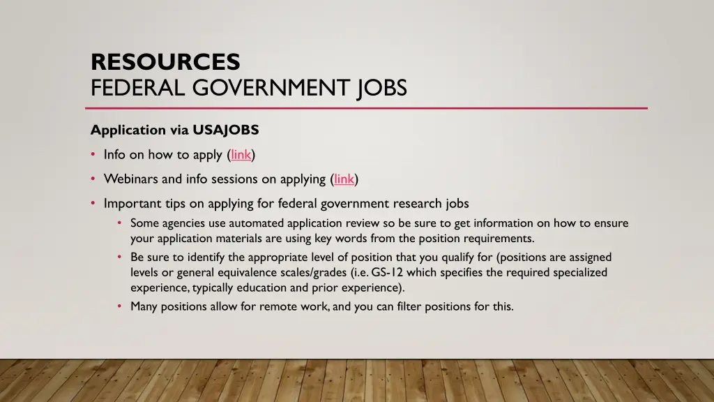resources federal government jobs