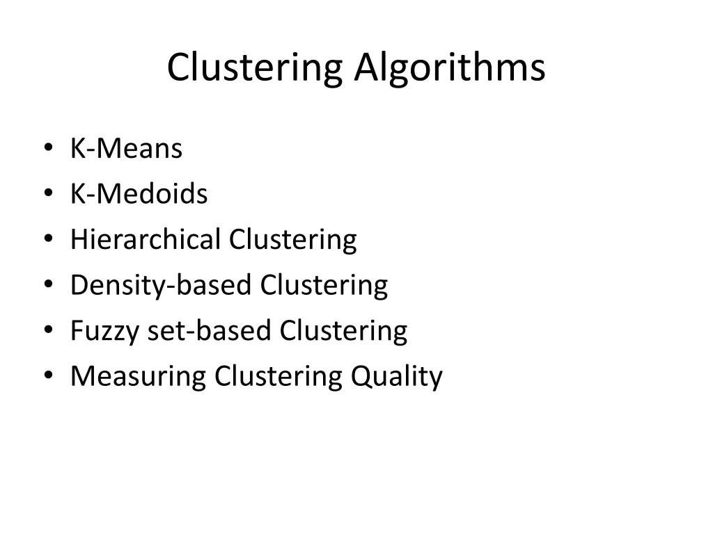 clustering algorithms 4