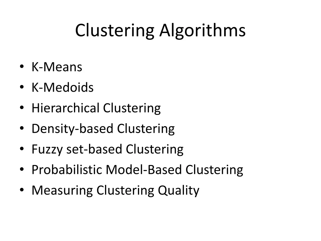 clustering algorithms 5