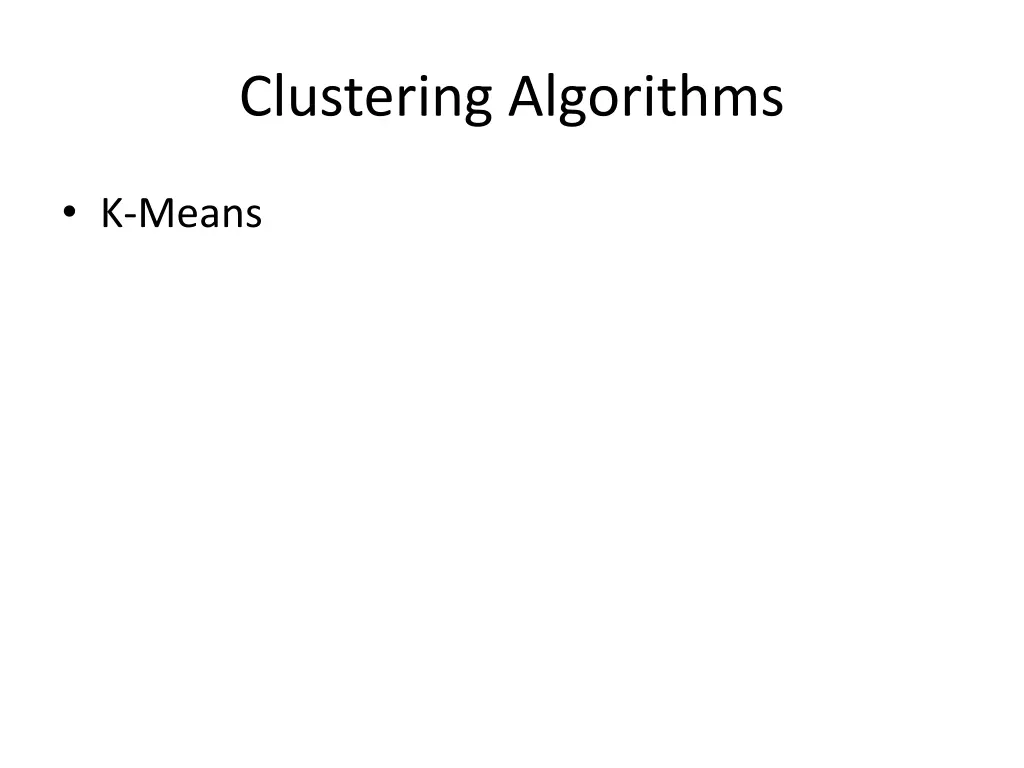 clustering algorithms