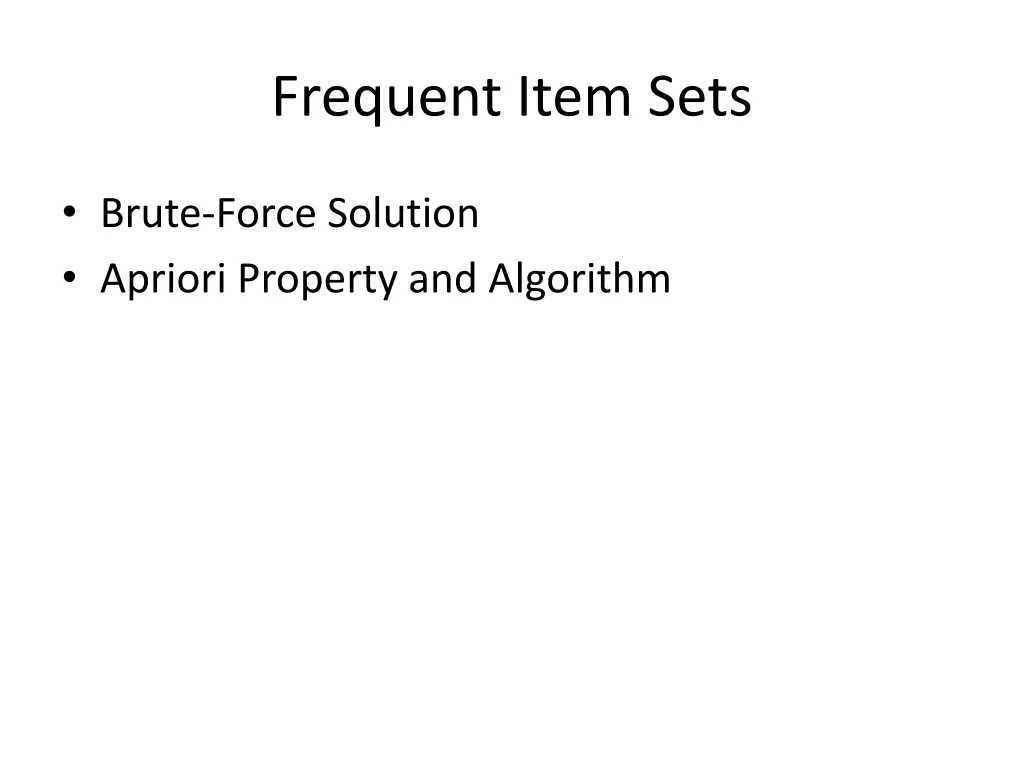 frequent item sets 1