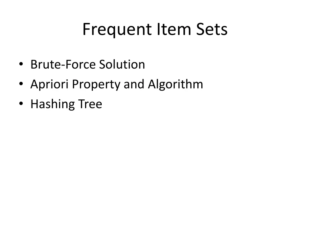 frequent item sets 2