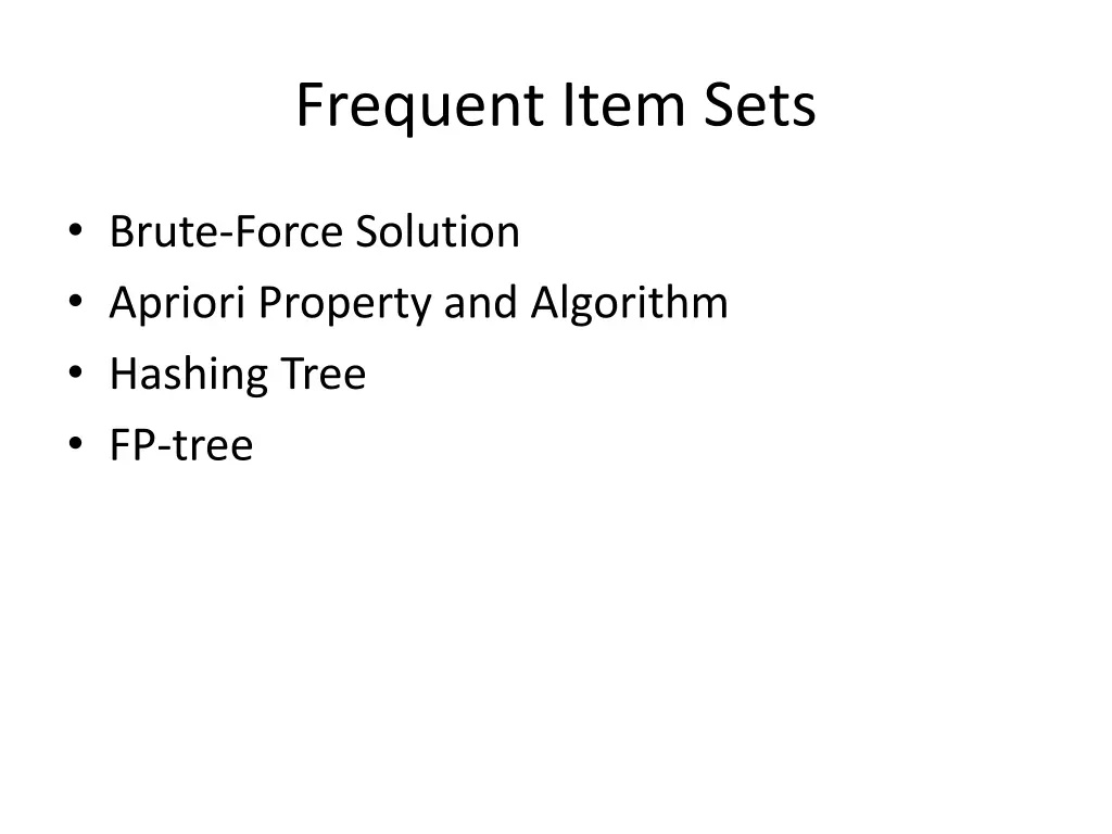 frequent item sets 3