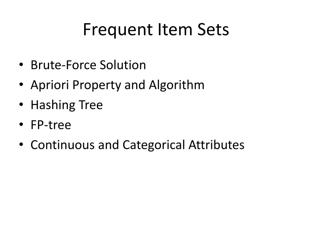 frequent item sets 4