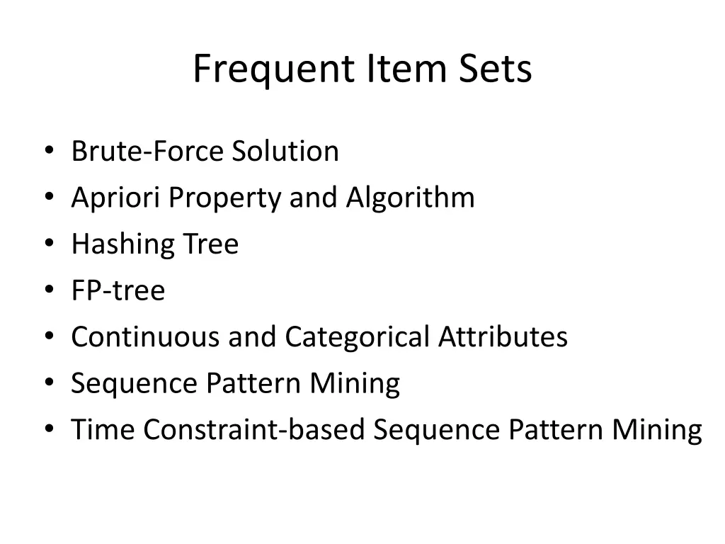 frequent item sets 6