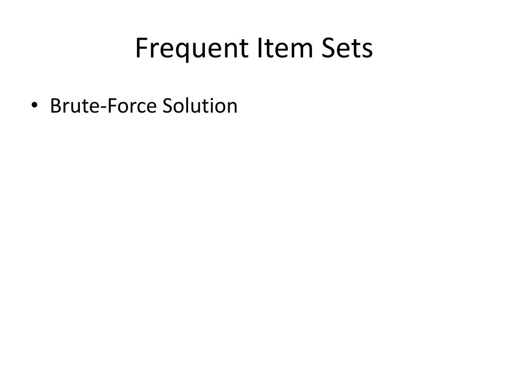 frequent item sets