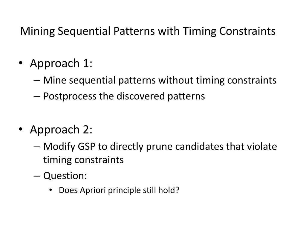 mining sequential patterns with timing constraints