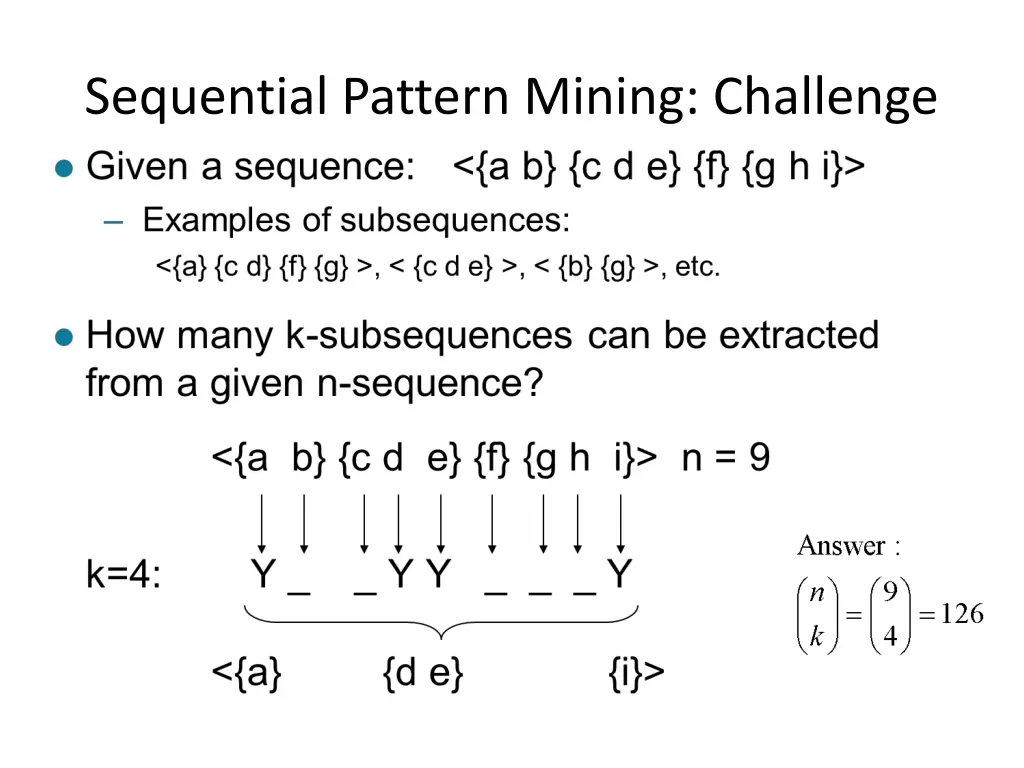 sequential pattern mining challenge