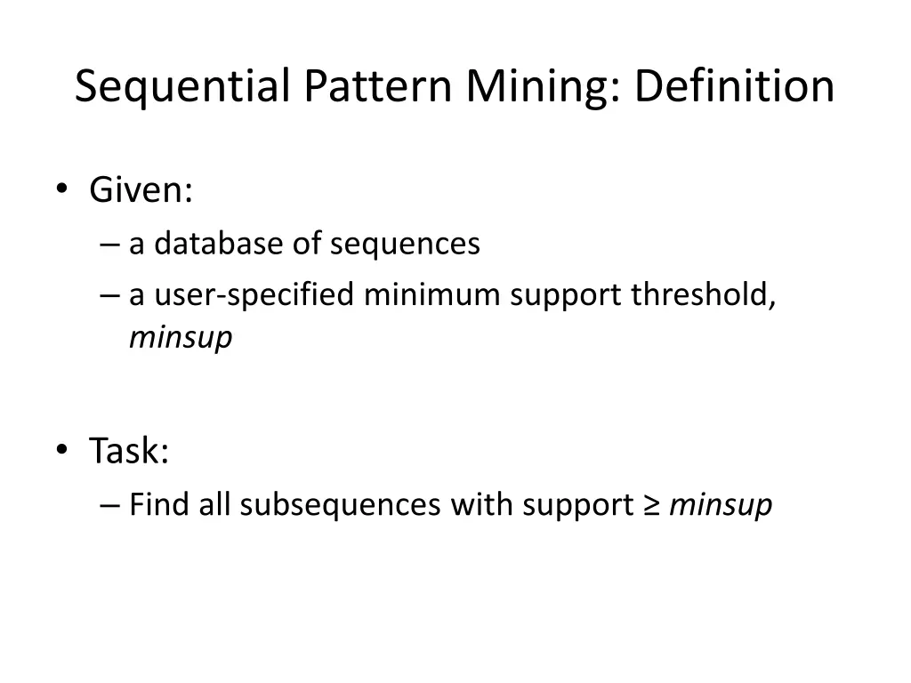 sequential pattern mining definition