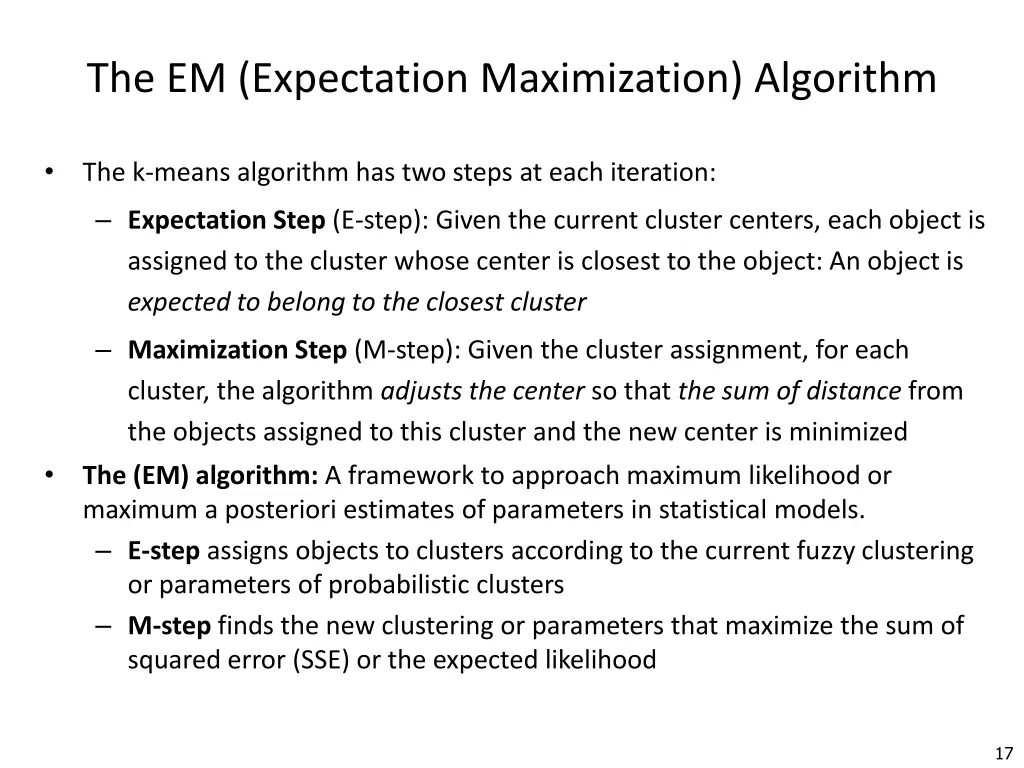 the em expectation maximization algorithm