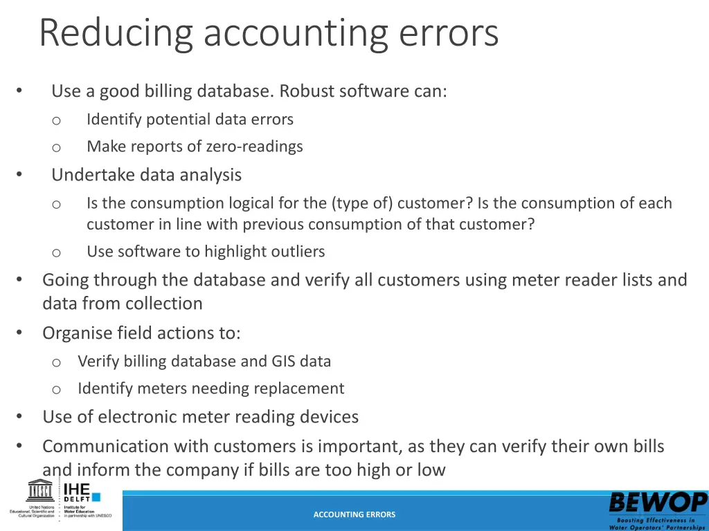 reducing accounting errors