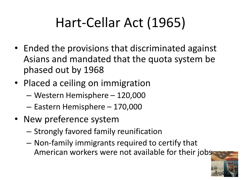 hart cellar act 1965