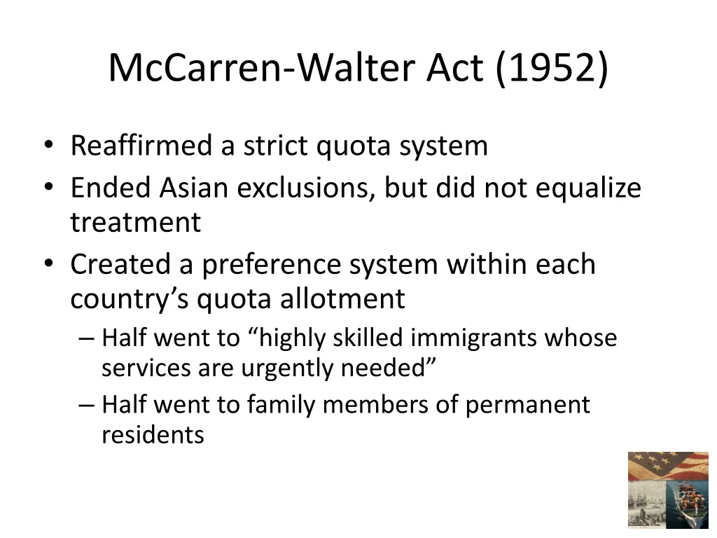 mccarren walter act 1952